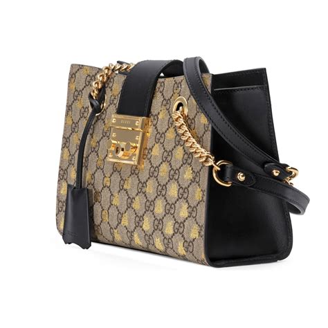 gucci padlock small gg shoulder bag free|gucci bag with bee clasp.